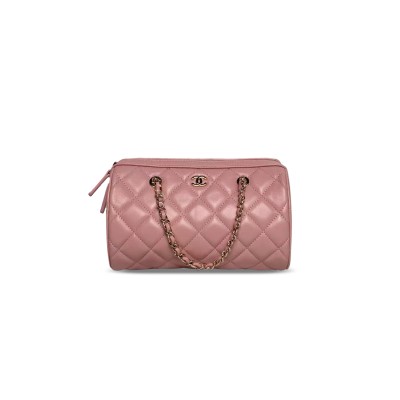 CHANEL MINI BOSTON BAG SOFT PINK AP4474 (18*11*11cm)